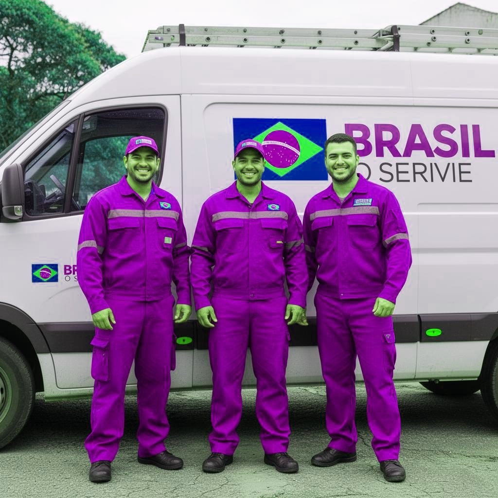 Equipe da desentupidora em Araucária